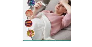 Patient experiencing high fever and fatigue, common symptoms of typhoid fever.