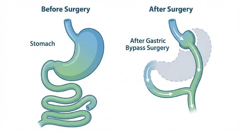What is gastric bypass surgery, and what are its benefits and risks?